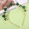 St. Patrick's Day Headbands, Glitter Rhinestone Shamrock Headbands Lucky Irish Hairbands St Patrick's Day Accessories Party Favors Gifts (Shamrock)